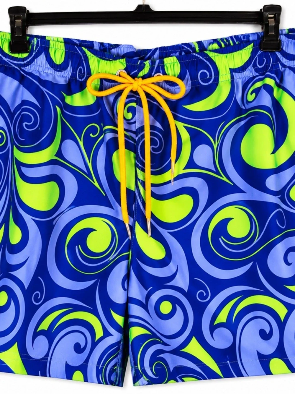 Loudmouth Swim Trunks Mens XXL Blue Green Swirl Print Board Shorts Beach Golf